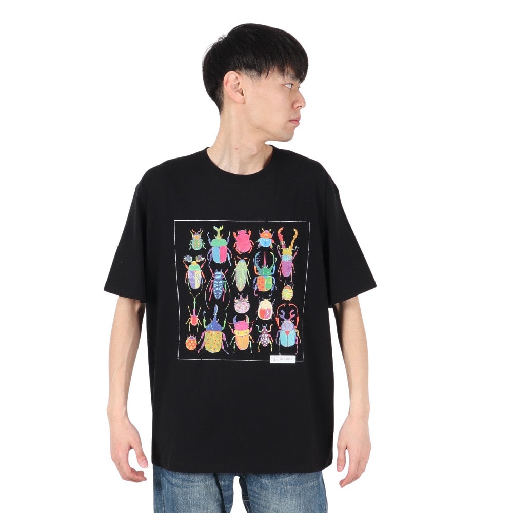ゴースローキャラバン（GOSLOWCARAVAN）（メンズ）RAY綿 エキゾチックビートルズ 半袖Tシャツ 342612 BLK ブラック