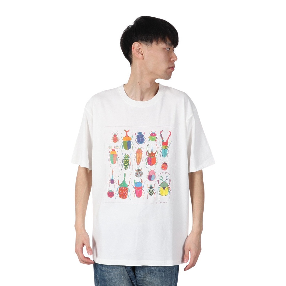 ゴースローキャラバン（GOSLOWCARAVAN）（メンズ）RAY綿 エキゾチックビートルズ 半袖Tシャツ 342612 WHT ホワイト