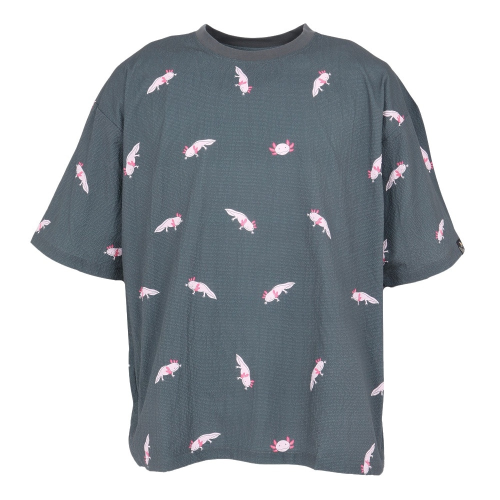 ゴースローキャラバン（GOSLOWCARAVAN）（メンズ）ストレッチサッカー 総柄プリントTシャツ 346124 CCL