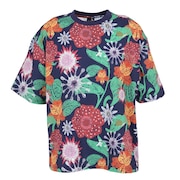 (メンズ)ストレッチサッカー 総柄プリントTシャツ 346124 NVY