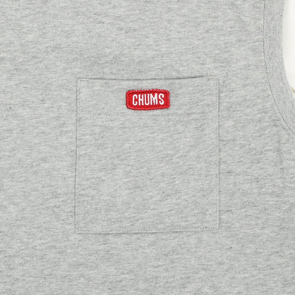 チャムス（CHUMS）（メンズ）半袖Tシャツ + ベスト キーストーン レイヤードTシャツ CH00-1493-G005 グレー 重ね着 セット