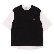 (メンズ)半袖Tシャツ + ベスト キーストーン レイヤードTシャツ CH00-1493-K001 ブラック 重ね着 セット