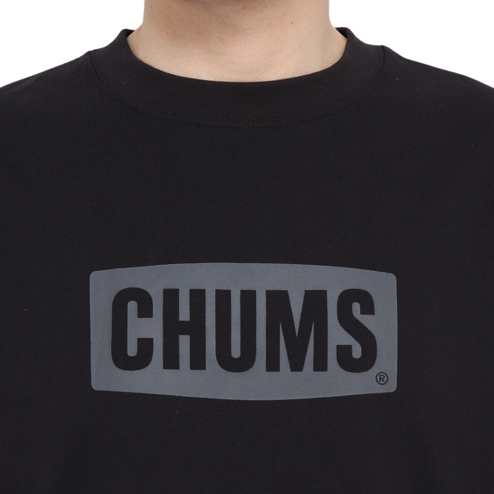 チャムス（CHUMS）（メンズ）半袖Tシャツ ヘビーウェイト チャムスロゴTシャツ CH01-2271-K001 ブラック オーバーサイズ
