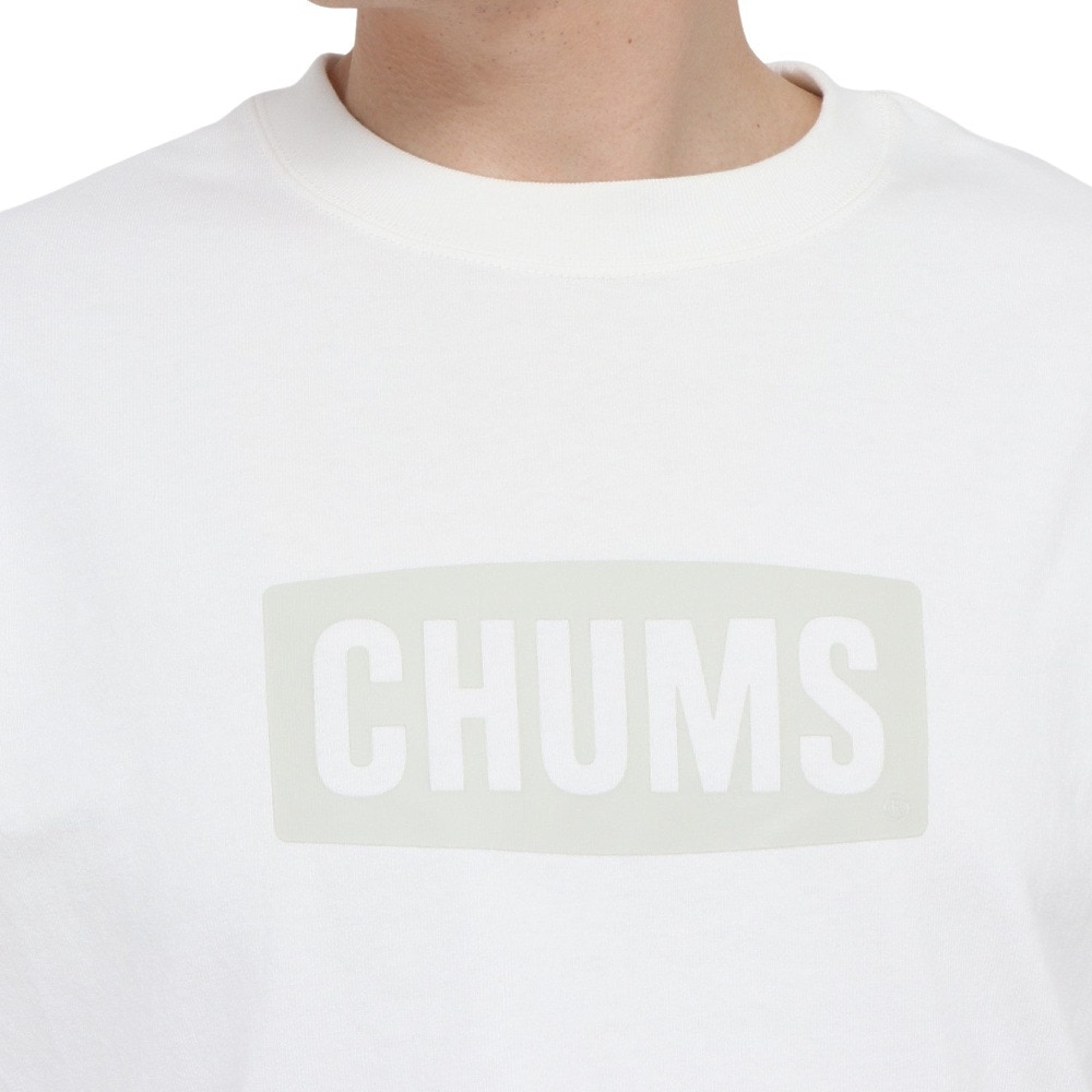 チャムス（CHUMS）（メンズ）半袖Tシャツ ヘビーウェイト チャムスロゴTシャツ CH01-2271-W001 ホワイト オーバーサイズ
