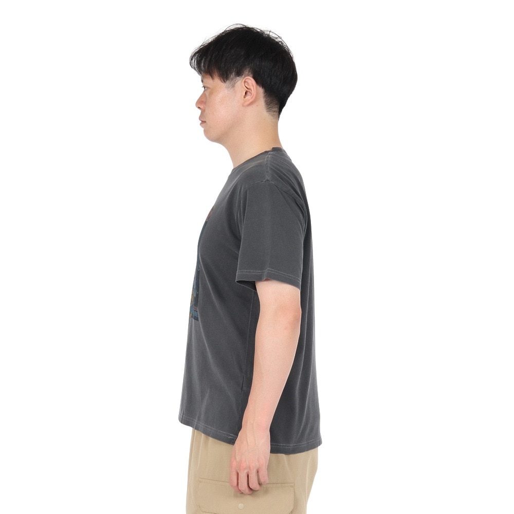 チャムス（CHUMS）（メンズ）半袖Tシャツ チャムススターハリケーンTシャツ CH01-2529-K001 ブラック 綿100 ピグメント加工