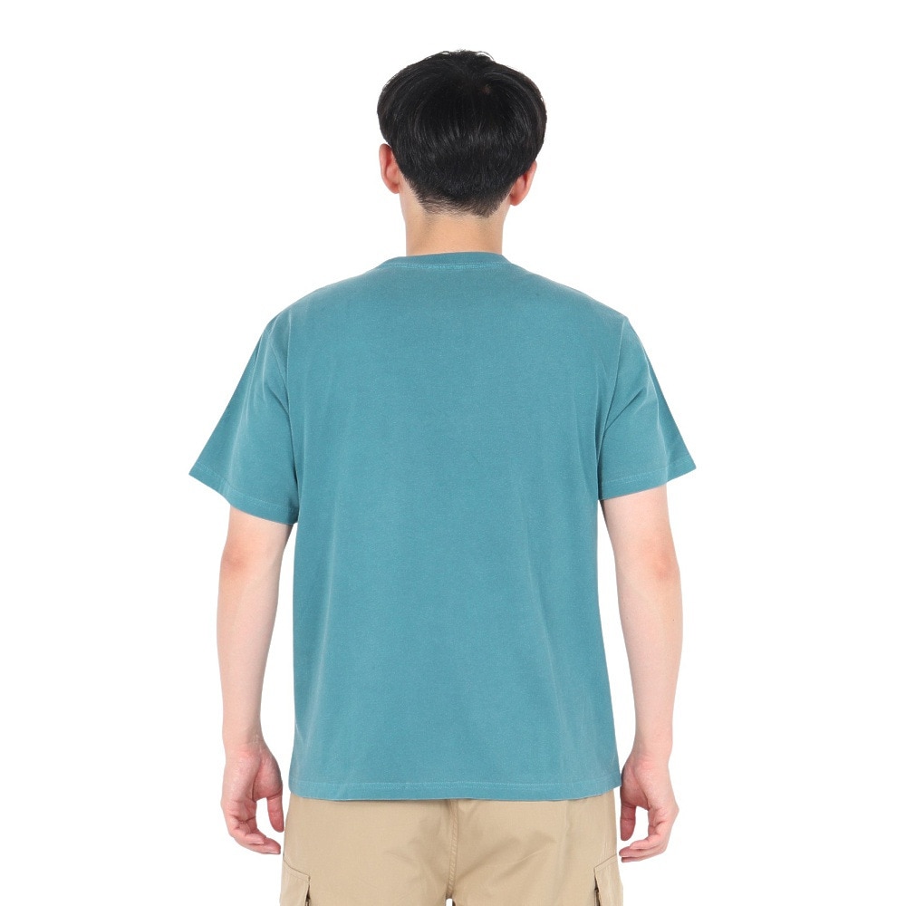 チャムス（CHUMS）（メンズ）半袖Tシャツ チャムススターハリケーンTシャツ CH01-2529-T041 ターコイズ 綿100 ピグメント加工