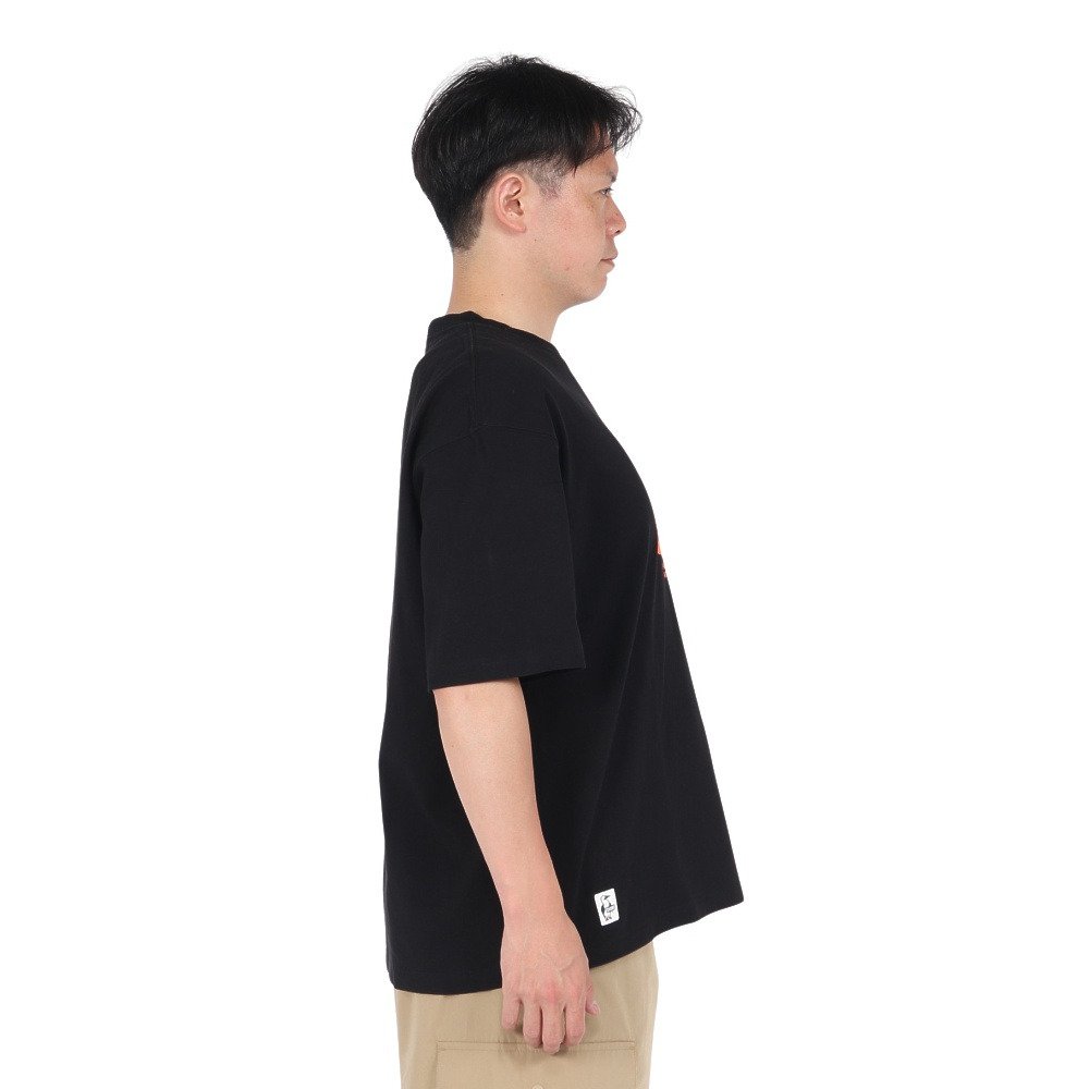 チャムス（CHUMS）（メンズ）半袖Tシャツ スペースブービーTシャツ CH01-2545-K001 ブラック 綿100 オーバーサイズ