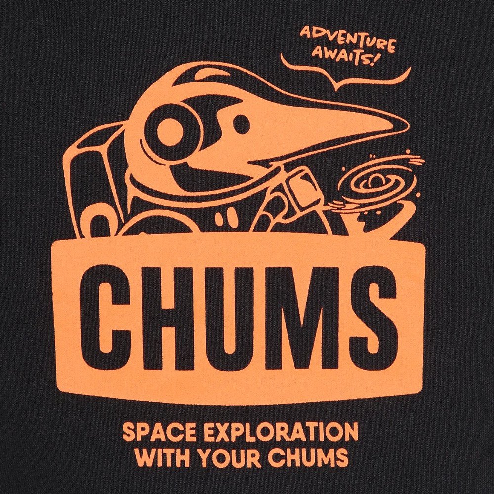 チャムス（CHUMS）（メンズ）半袖Tシャツ スペースブービーTシャツ CH01-2545-K001 ブラック 綿100 オーバーサイズ