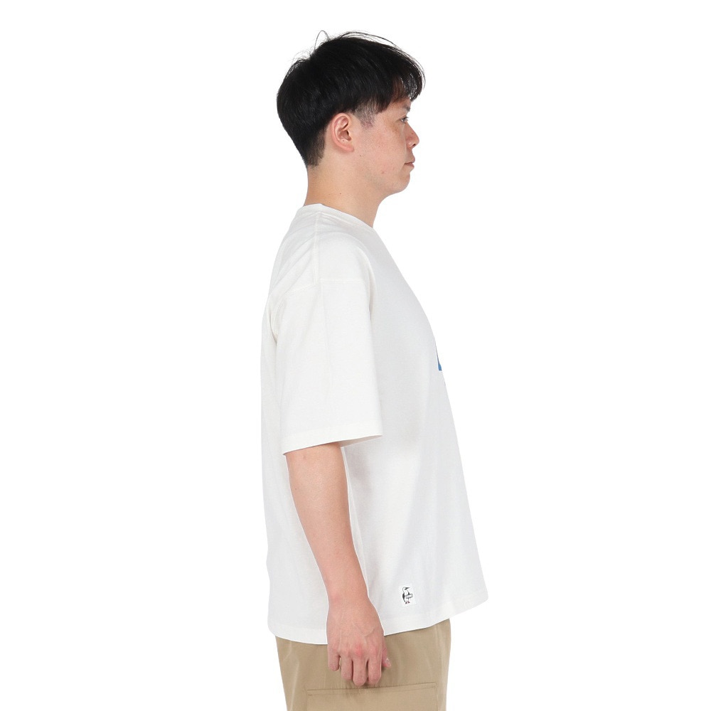 チャムス（CHUMS）（メンズ）半袖Tシャツ スペースブービーTシャツ CH01-2545-W001 ホワイト 綿100 オーバーサイズ