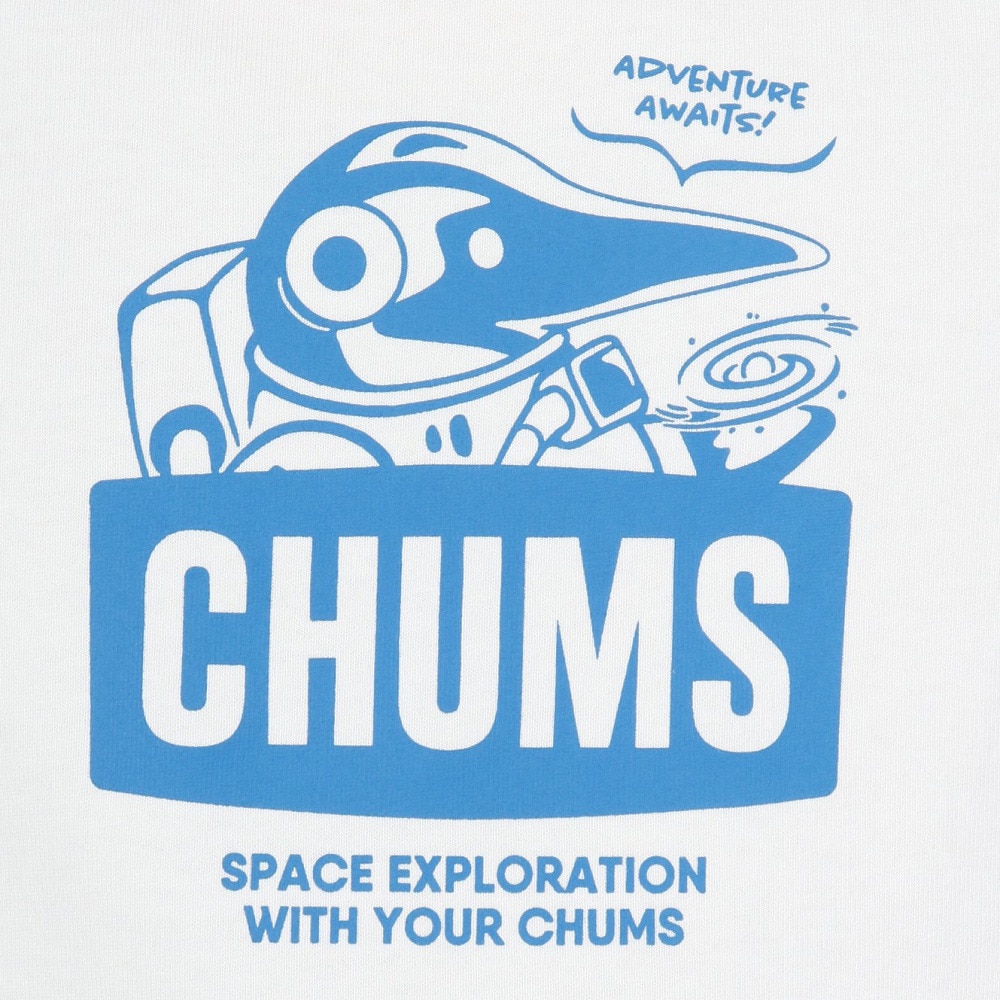 チャムス（CHUMS）（メンズ）半袖Tシャツ スペースブービーTシャツ CH01-2545-W001 ホワイト 綿100 オーバーサイズ