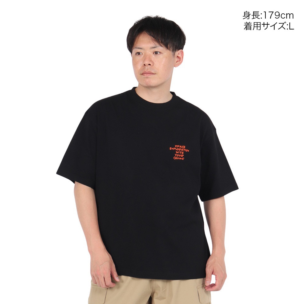 チャムス（CHUMS）（メンズ）半袖Tシャツ スペースブービースペーススーツTシャツ CH01-2546-K001 ブラック 綿100