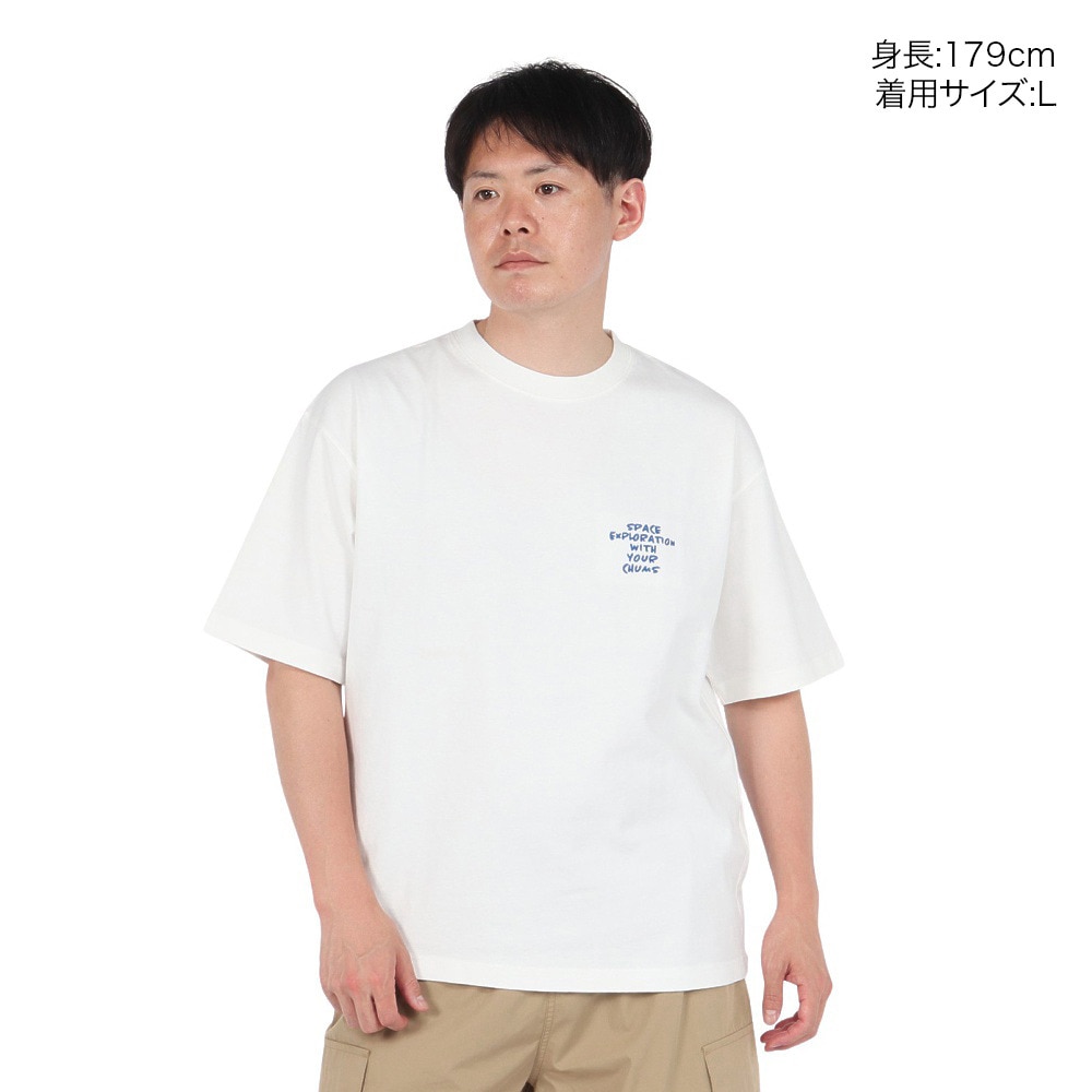 チャムス（CHUMS）（メンズ）袖Tシャツ スペースブービースペーススーツTシャツ CH01-2546-W001 ホワイト 綿100