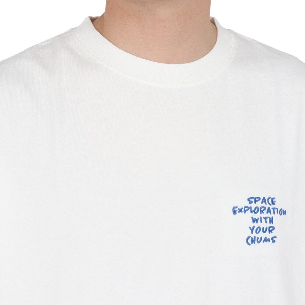チャムス（CHUMS）（メンズ）袖Tシャツ スペースブービースペーススーツTシャツ CH01-2546-W001 ホワイト 綿100
