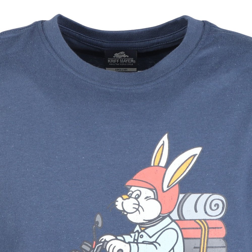 クリフメイヤー（KRIFF MAYER）（メンズ）クリフラビット 半袖Tシャツ ツーリング 2546301:79:NAVY