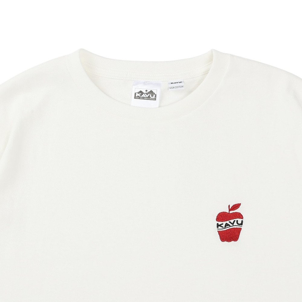 KAVU（KAVU）（メンズ）ワンポイント アップル Tシャツ 19822425WHT