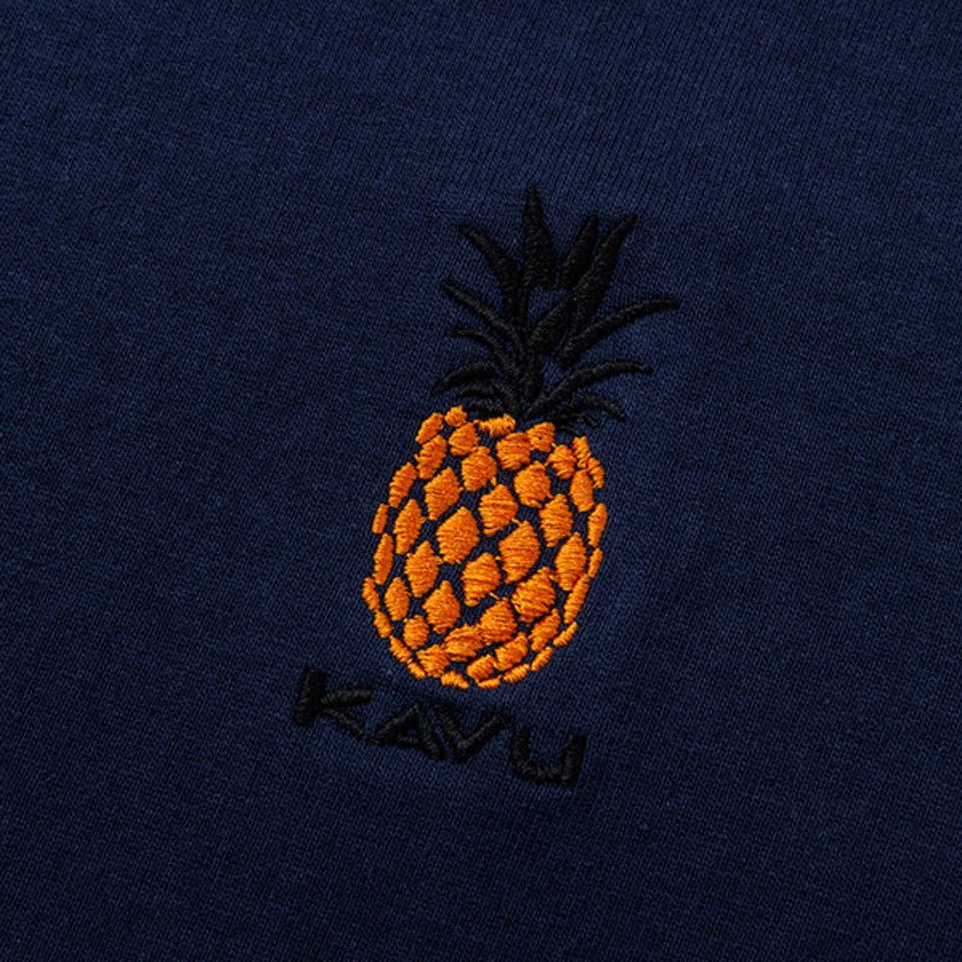 KAVU（KAVU）（メンズ）半袖 Tシャツ ワンポイント パイナップル 19822427NVY