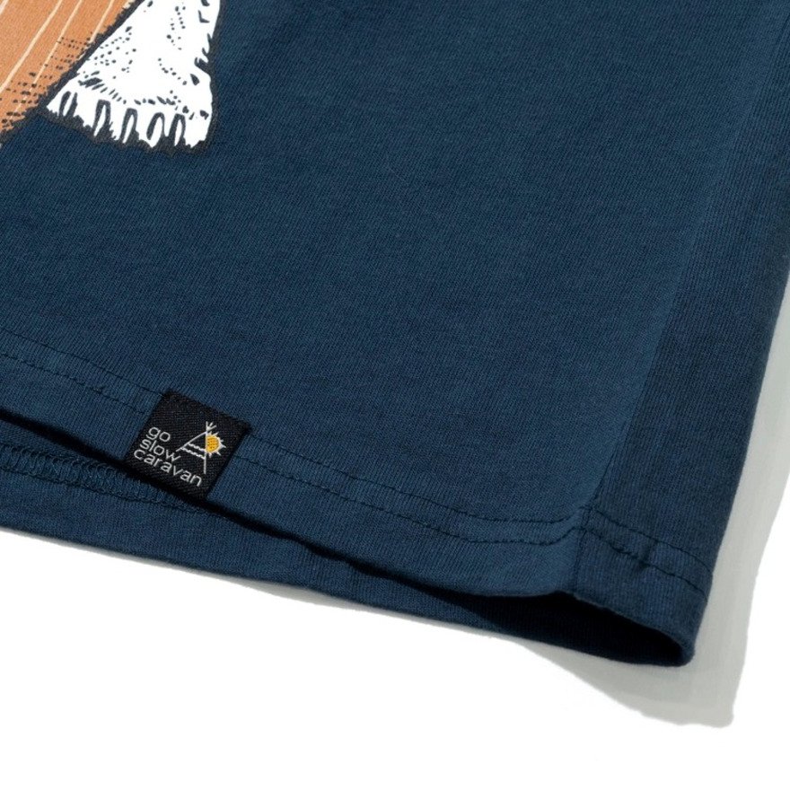 ゴースローキャラバン（GOSLOWCARAVAN）（メンズ）USA COTTON コンガクマ 半袖Tシャツ 361909 NAV