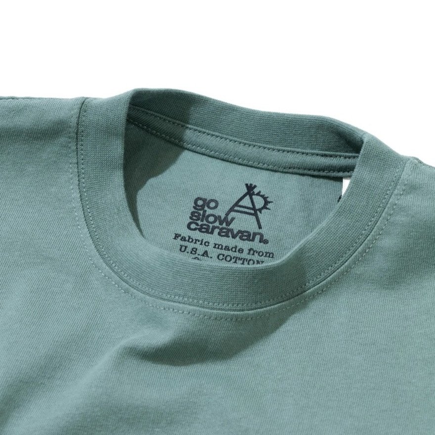 ゴースローキャラバン（GOSLOWCARAVAN）（メンズ）USA COTTON バンジョー猫 半袖Tシャツ 361910 GRN