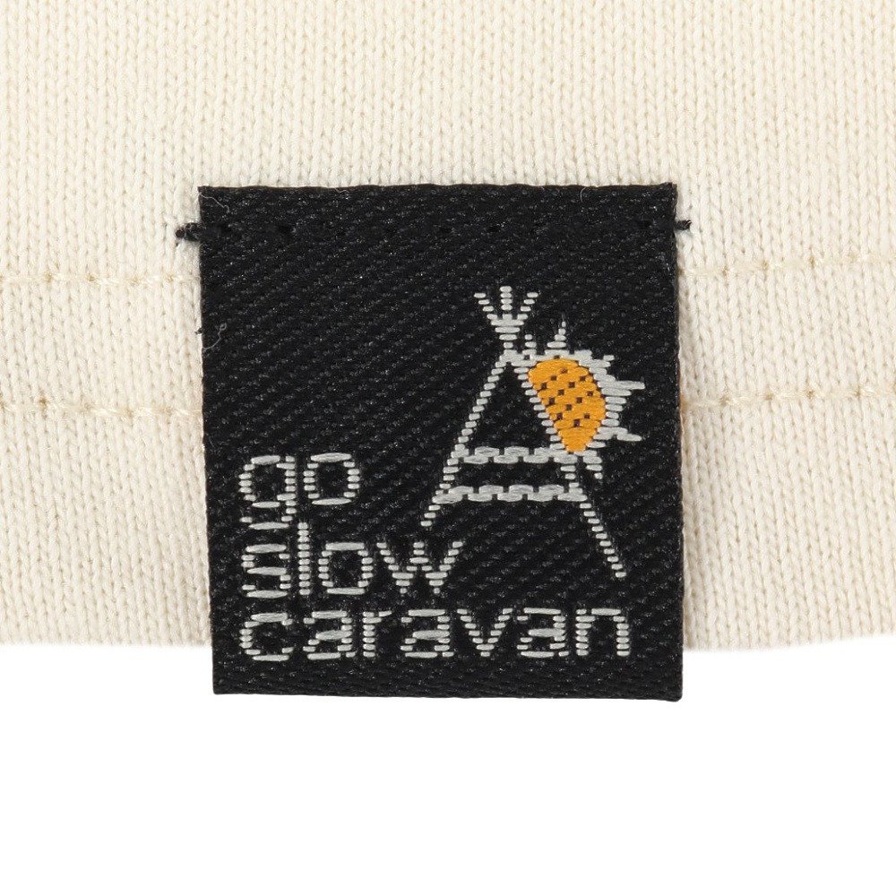 ゴースローキャラバン（GOSLOWCARAVAN）（メンズ）スクエアLOGO バックプリント ゆったり 半袖Tシャツ 361915B IVY