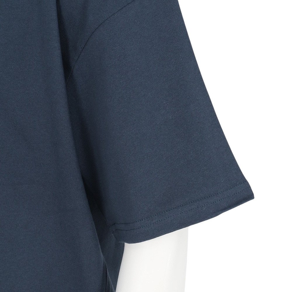ゴースローキャラバン（GOSLOWCARAVAN）（メンズ）スクエアLOGO バックプリント ゆったり 半袖Tシャツ 361915B NAV