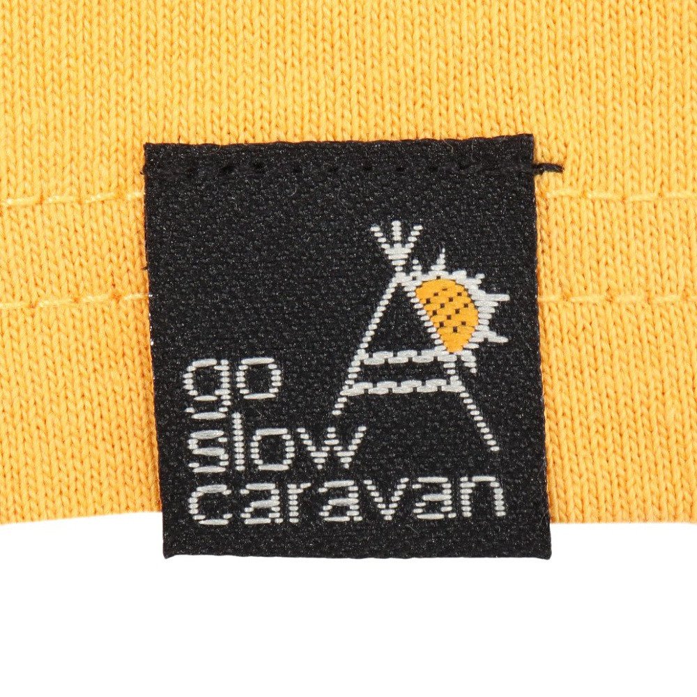 ゴースローキャラバン（GOSLOWCARAVAN）（メンズ）スクエアLOGO バックプリント ゆったり 半袖Tシャツ 361915B YEL