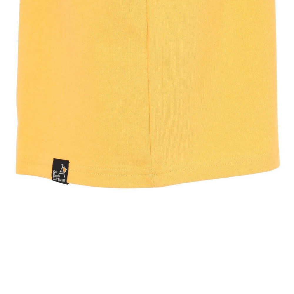 ゴースローキャラバン（GOSLOWCARAVAN）（メンズ）スクエアLOGO バックプリント ゆったり 半袖Tシャツ 361915B YEL