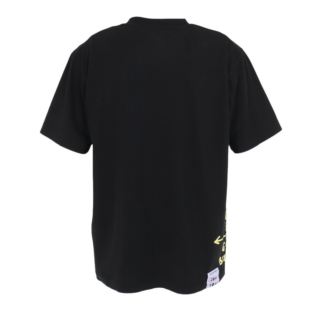 ゴースローキャラバン（GOSLOWCARAVAN）（メンズ、レディース）RAY綿 猫と麦酒 半袖Tシャツ 猫生乾杯 362616 BLK