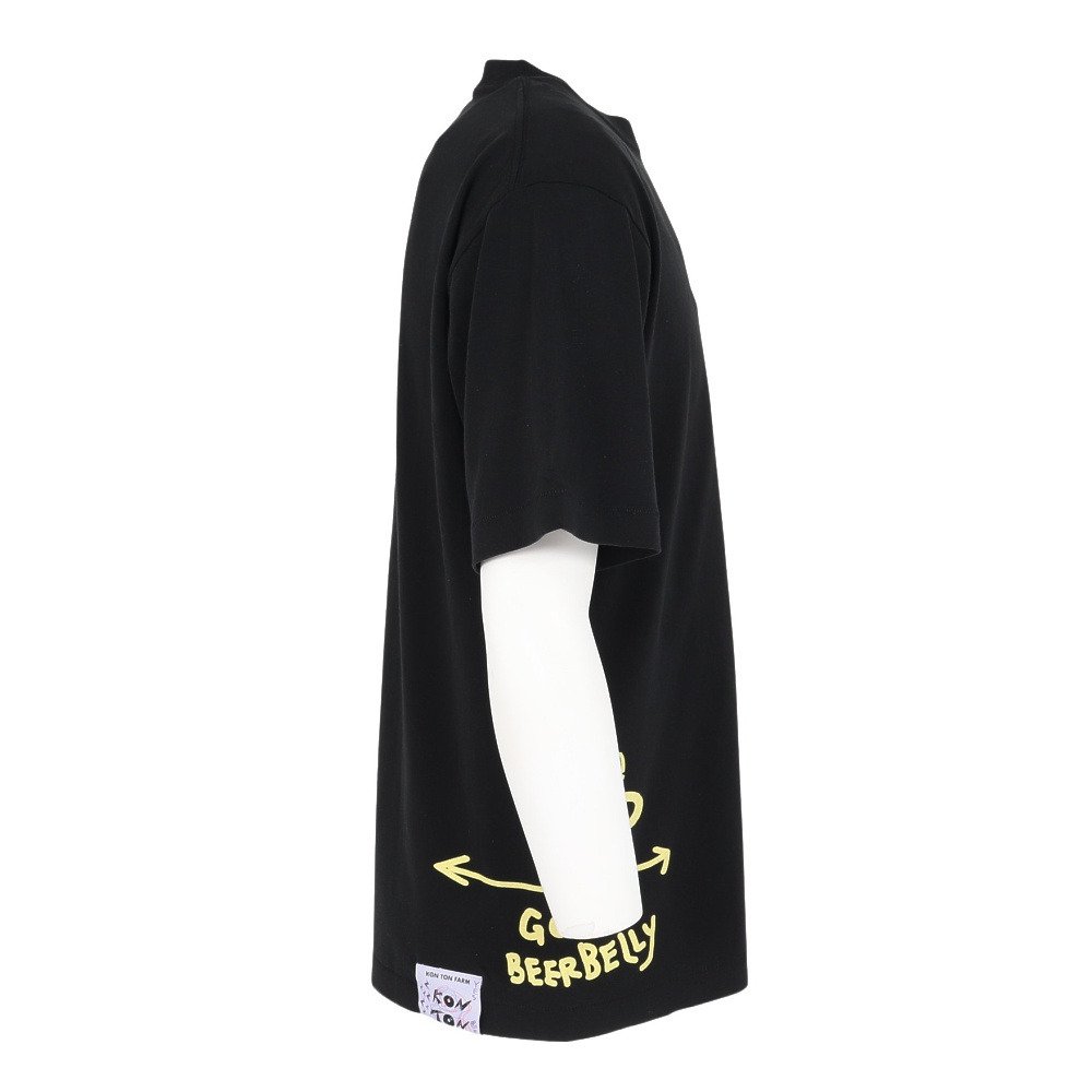 ゴースローキャラバン（GOSLOWCARAVAN）（メンズ、レディース）RAY綿 猫と麦酒 半袖Tシャツ 猫生乾杯 362616 BLK