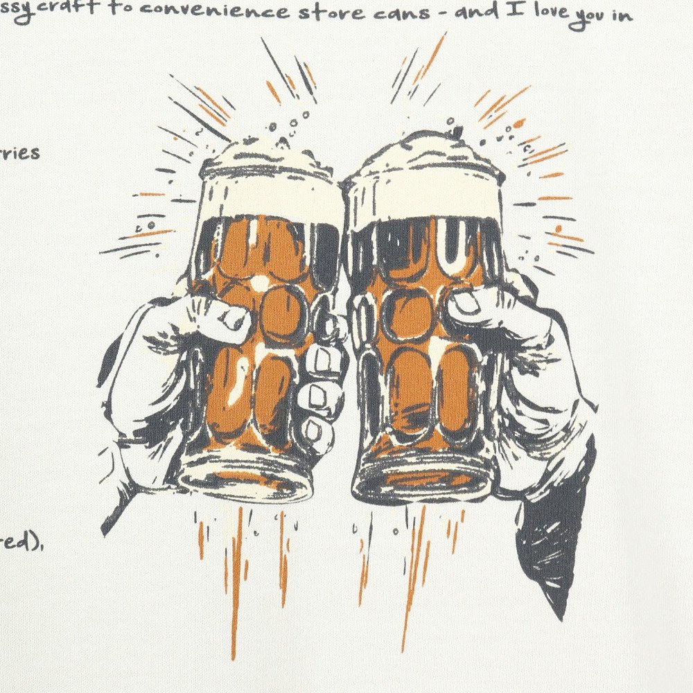 ゴースローキャラバン（GOSLOWCARAVAN）（メンズ）Drymix GIVE ME BEER ビッグ 半袖Tシャツ 365603 IVY