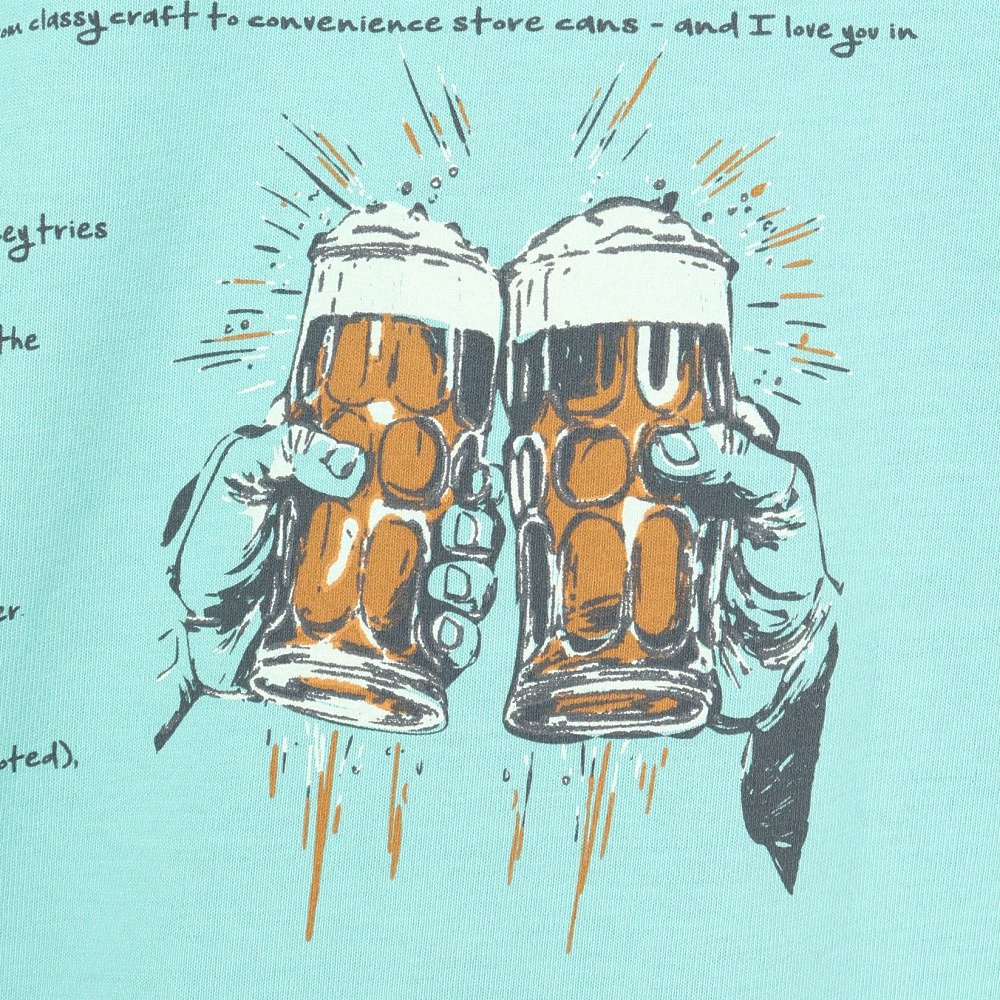 ゴースローキャラバン（GOSLOWCARAVAN）（メンズ）Drymix GIVE ME BEER ビッグ 半袖Tシャツ 365603 MNT
