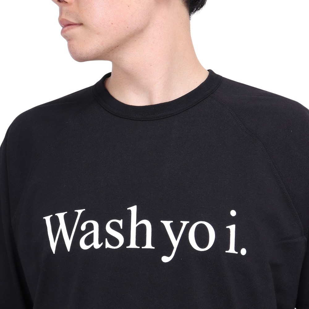 ゴースローキャラバン（GOSLOWCARAVAN）（メンズ、レディース）USA/C 祭 8分袖 ルーズベースボールTシャツ 321905 BLK