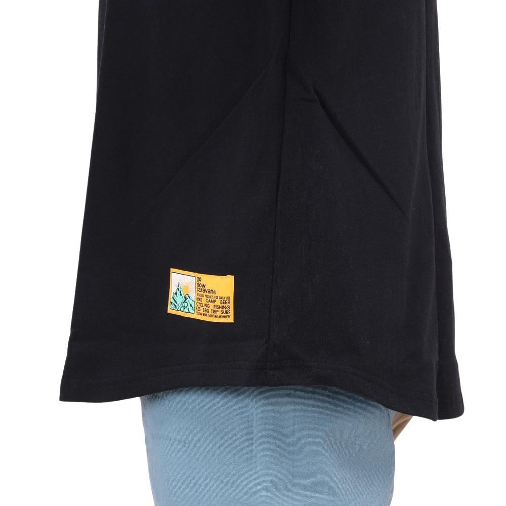 ゴースローキャラバン（GOSLOWCARAVAN）（メンズ、レディース）USA/C 祭 8分袖 ルーズベースボールTシャツ 321905 BLK