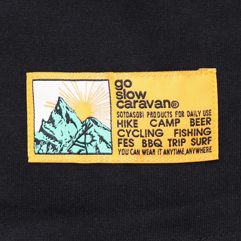 ゴースローキャラバン（GOSLOWCARAVAN）（メンズ、レディース）USA/C 祭 8分袖 ルーズベースボールTシャツ 321905 BLK