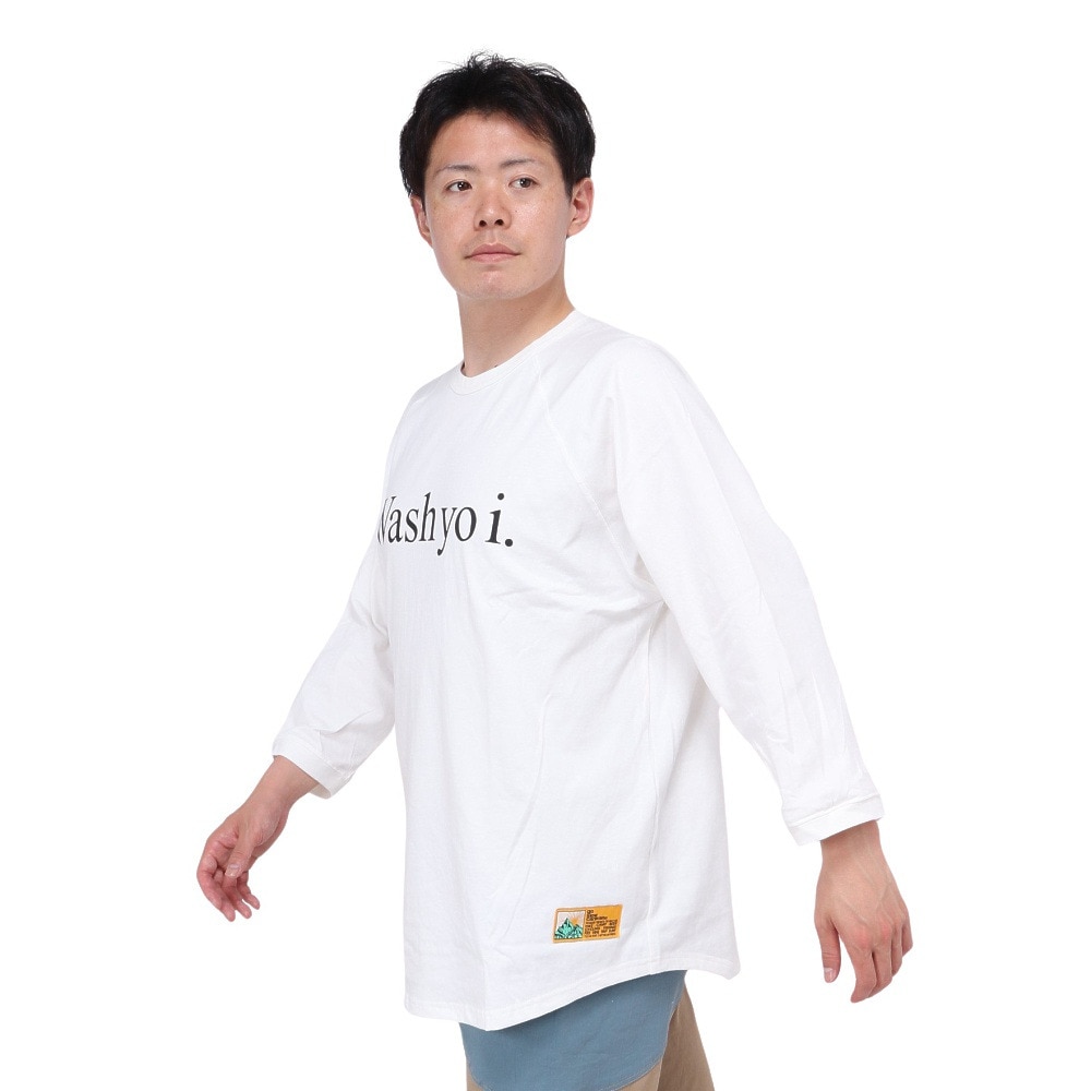 ゴースローキャラバン（GOSLOWCARAVAN）（メンズ、レディース）USA/C 祭 8分袖 ルーズベースボールTシャツ 321905 WHT