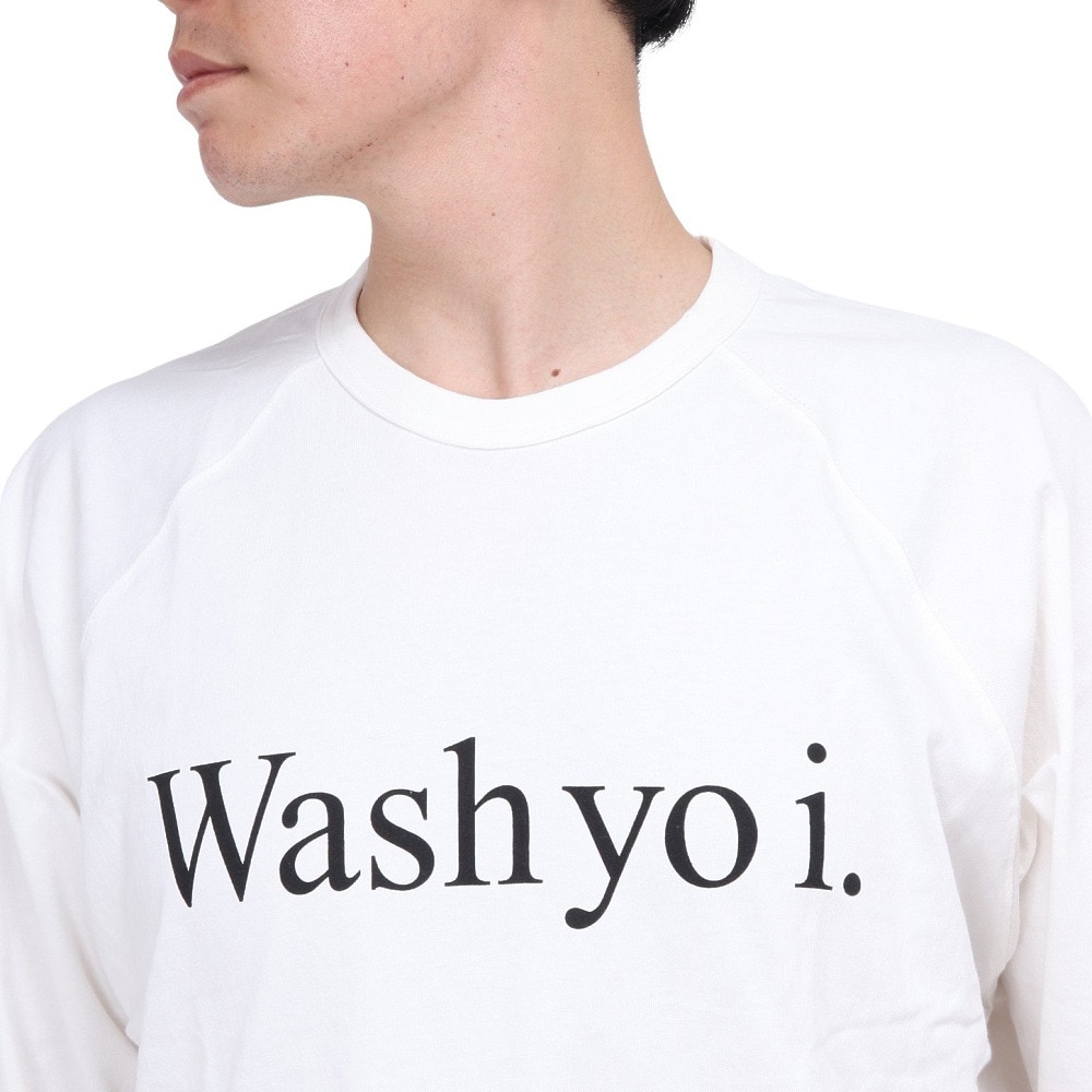 ゴースローキャラバン（GOSLOWCARAVAN）（メンズ、レディース）USA/C 祭 8分袖 ルーズベースボールTシャツ 321905 WHT