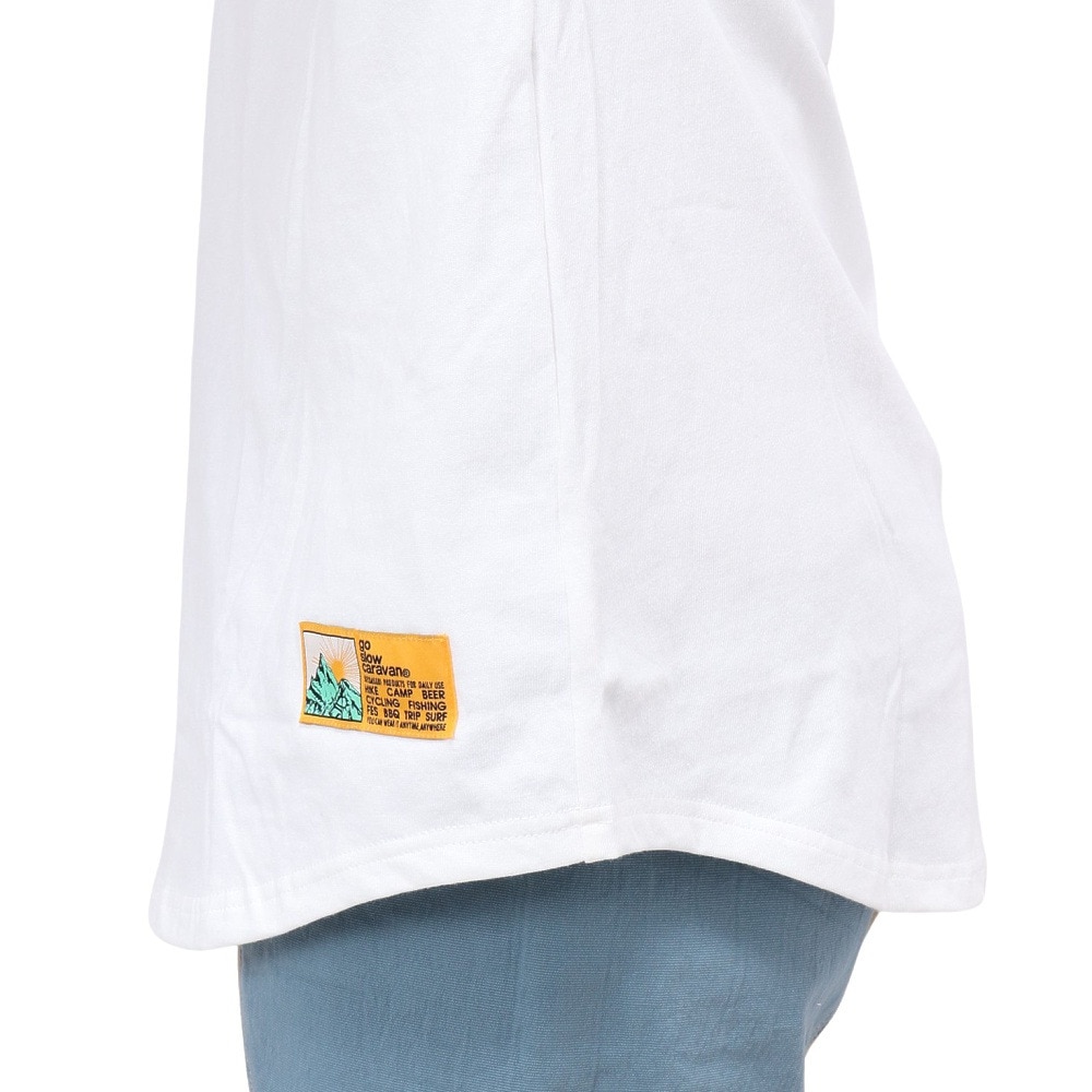 ゴースローキャラバン（GOSLOWCARAVAN）（メンズ、レディース）USA/C 祭 8分袖 ルーズベースボールTシャツ 321905 WHT