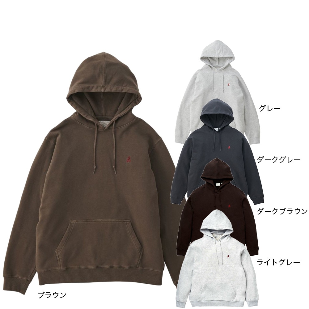 グラミチ（Gramicci）（メンズ）高耐久 トレーナー パーカー ワンポイントフーディースウェットシャツ G303-FT-ASHHT ライトグレー