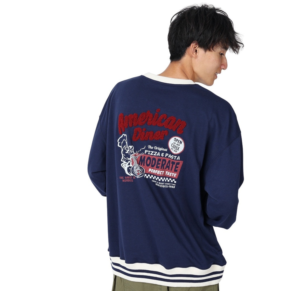 パワー・トゥ・ザ・ピープル（POWER TO THE PEOPLE）（メンズ）トレーナー スウェット VINTAGEプリントトレーナー  3301022-60 NAV ネイビー ユニセックス | アウトドア・キャンプ用品はエルブレス