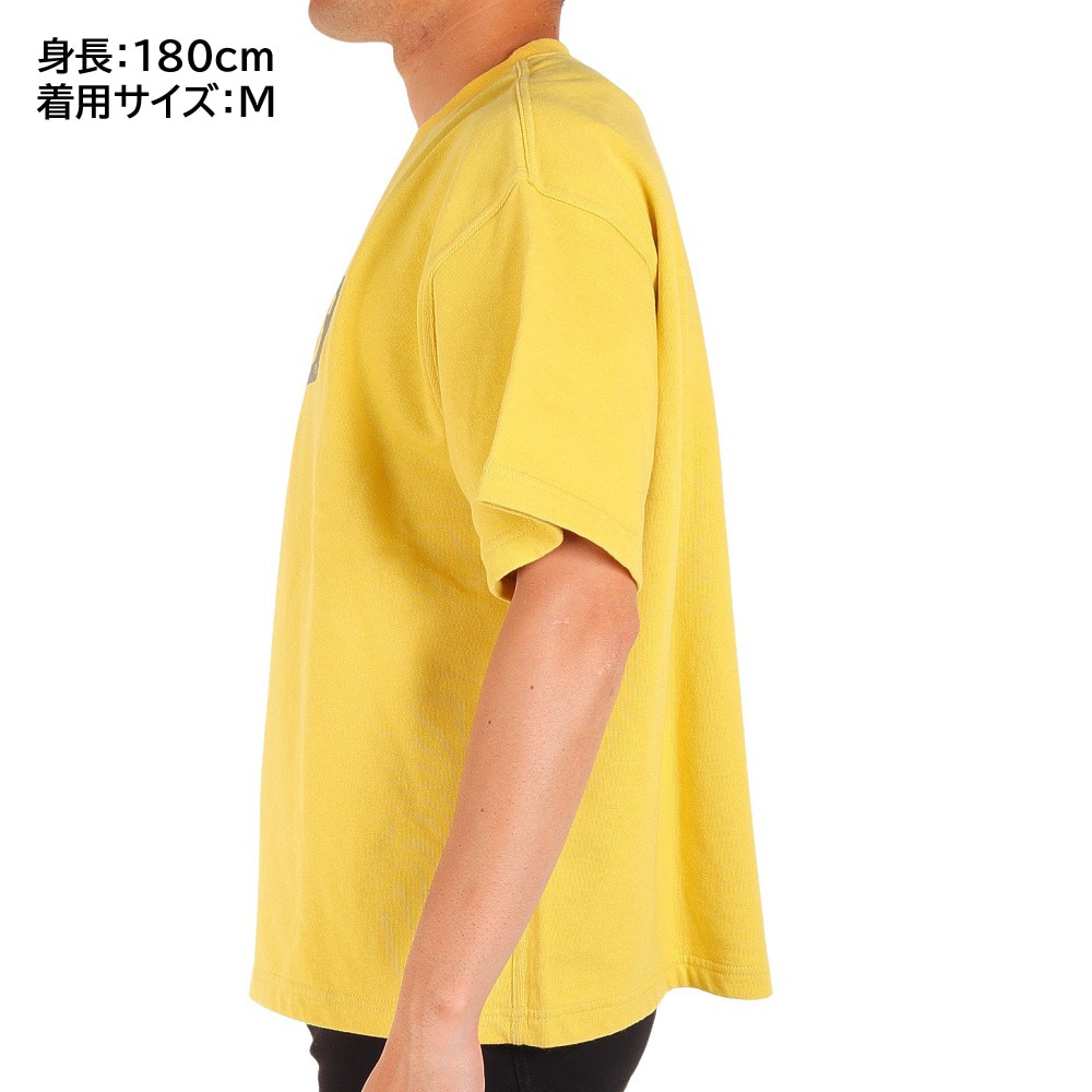 チャムス（CHUMS）（メンズ、レディース）半袖Tシャツ オーバーサイズドショートスリーブロゴクルートップループパイル CH00-1385-Y030 イエロー