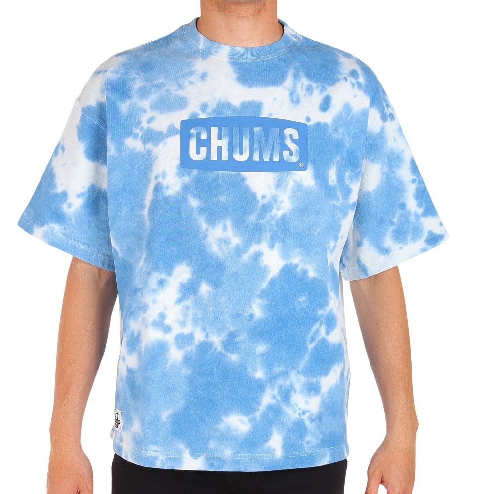 チャムス（CHUMS）（メンズ、レディース）半袖Tシャツ オーバーサイズドショートスリーブロゴクルートップループパイル CH00-1385-Z265 ブルー