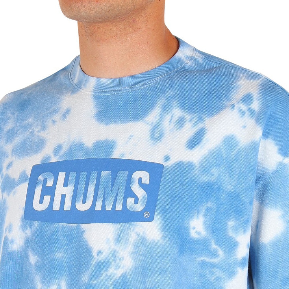 チャムス（CHUMS）（メンズ、レディース）半袖Tシャツ オーバーサイズドショートスリーブロゴクルートップループパイル CH00-1385-Z265 ブルー