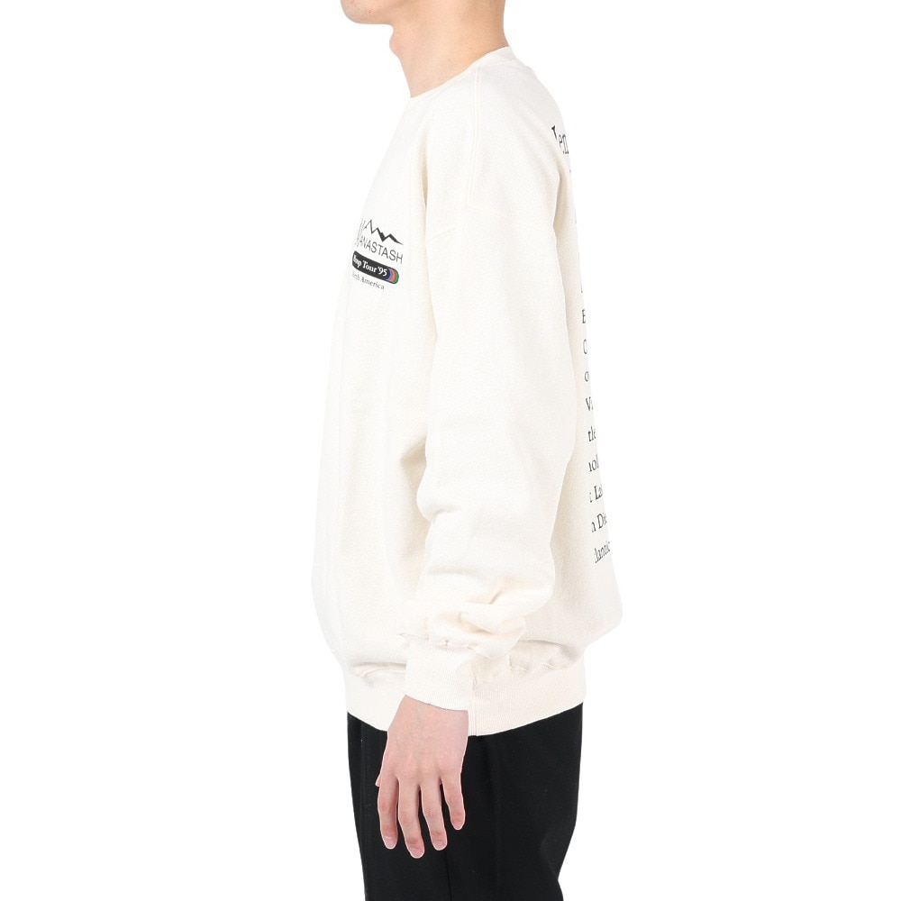 マナスタッシュ（MANASTASH）（メンズ）スウェット トレーナー CASCADE SWEATSHIRTS ヘンプツアー 792-3132007 NTL ホワイト