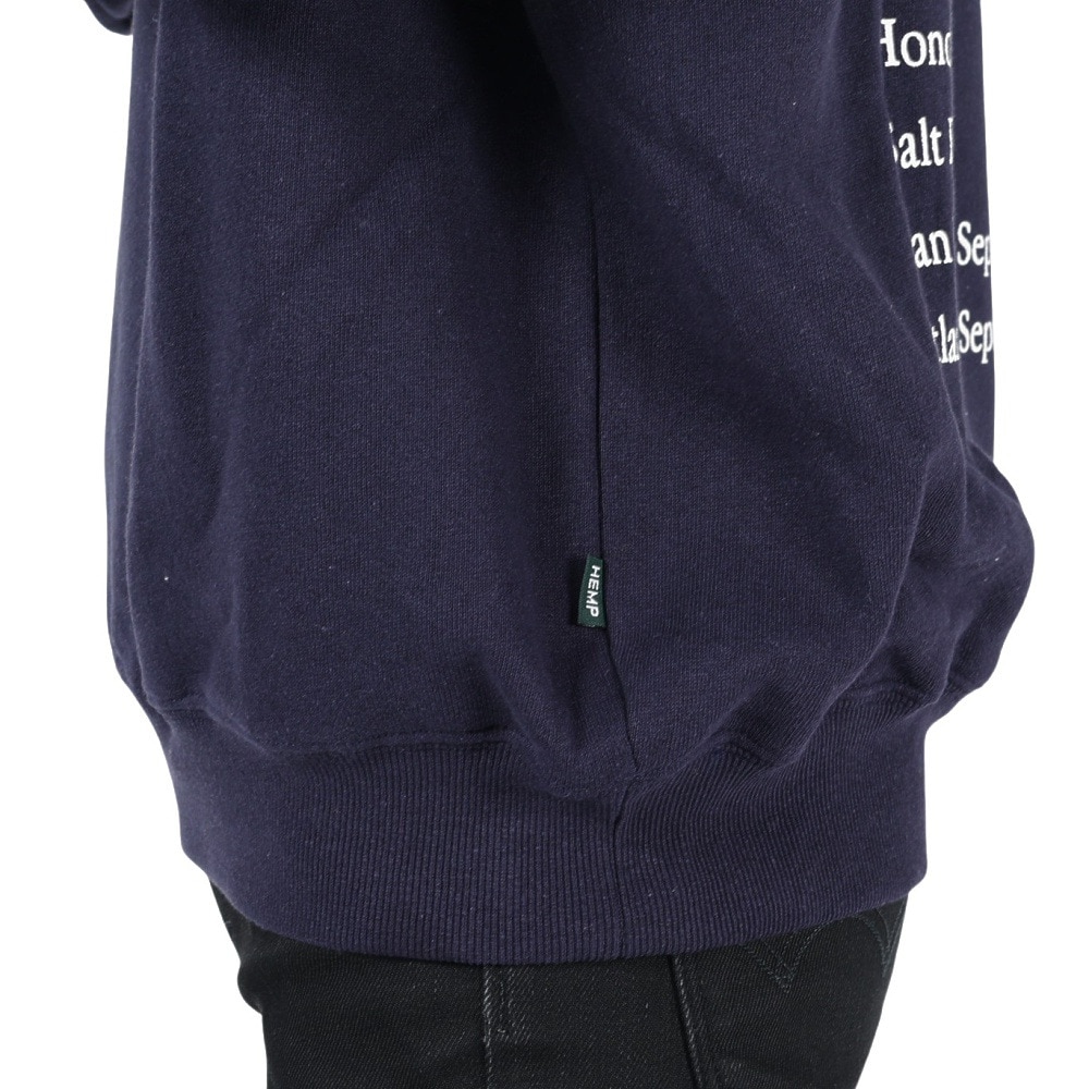 マナスタッシュ（MANASTASH）（メンズ）スウェット トレーナー CASCADE SWEATSHIRTS ヘンプツアー 792-3132007 NVY ネイビー