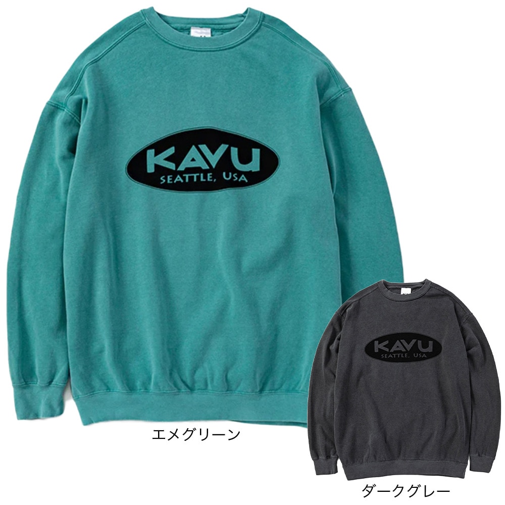 カブー（KAVU）（メンズ）トレーナー スウェット オーバルスウェット 19821948 SFM エメグリーン