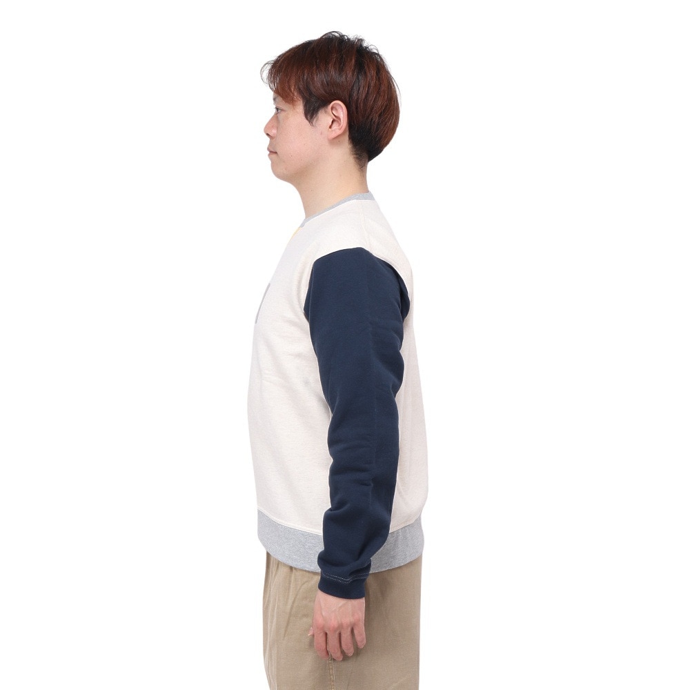 チャムス（CHUMS）（メンズ）スウェット トレーナー チャムス ロゴ クルートップ CH00-1416-C091 パープル×ネイビー 裏起毛 綿100