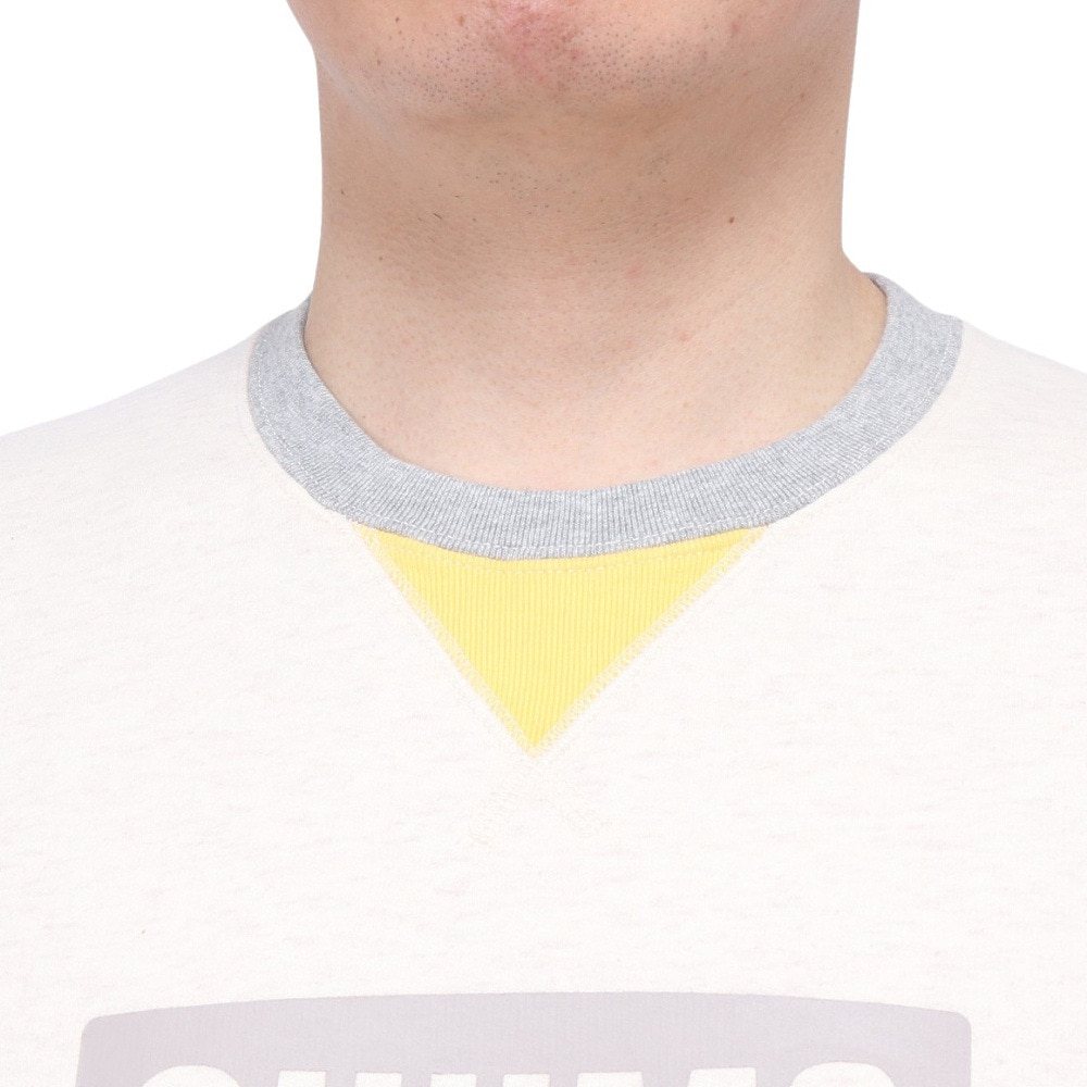 チャムス（CHUMS）（メンズ）スウェット トレーナー チャムス ロゴ クルートップ CH00-1416-C091 パープル×ネイビー 裏起毛 綿100