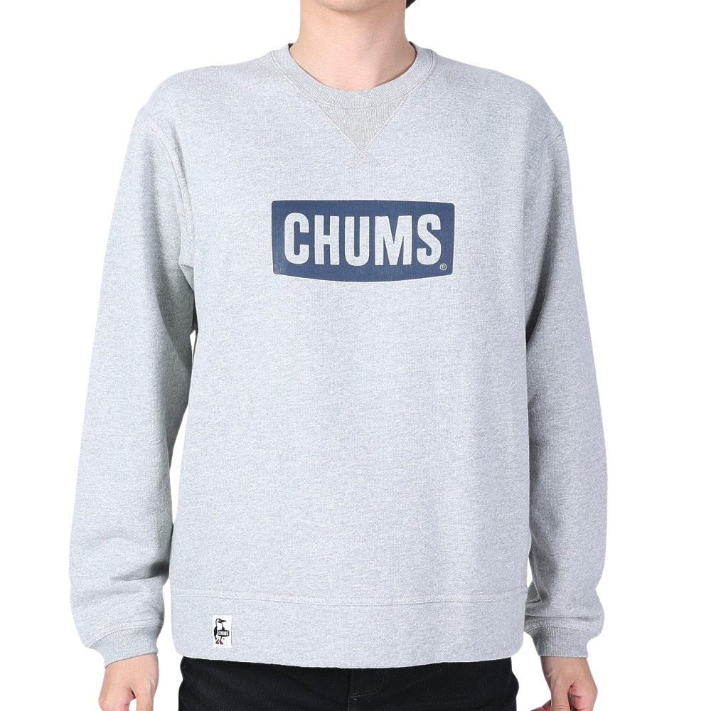 チャムス（CHUMS）（メンズ）スウェット トレーナー チャムス ロゴ クルートップ CH00-1416-G050 グレー 裏起毛 綿100