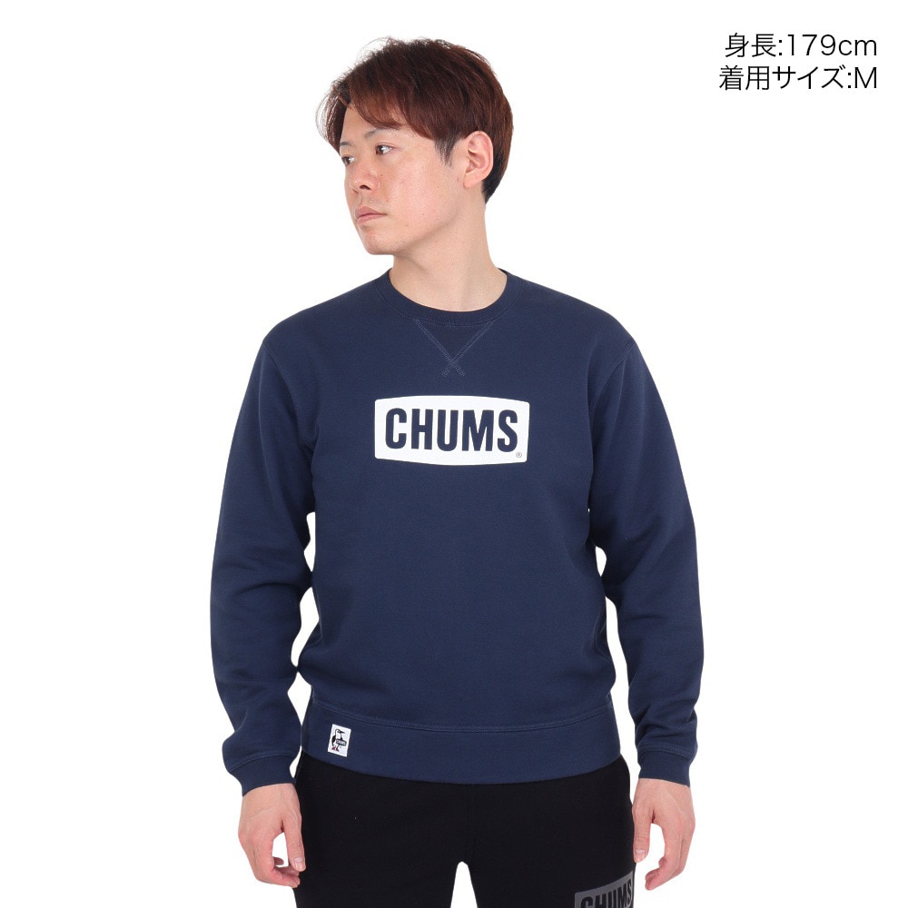 チャムス（CHUMS）（メンズ）スウェット トレーナー チャムス ロゴ クルートップ CH00-1416-N082 ネイビー 裏起毛 綿100