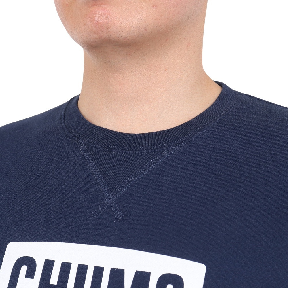 チャムス（CHUMS）（メンズ）スウェット トレーナー チャムス ロゴ クルートップ CH00-1416-N082 ネイビー 裏起毛 綿100