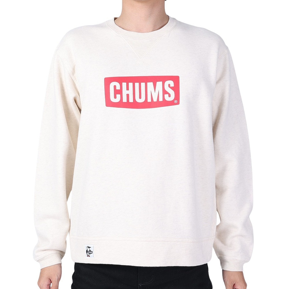 チャムス（CHUMS）（メンズ）スウェット トレーナー チャムス ロゴ クルートップ CH00-1416-W096 アイボリー 裏起毛 綿100